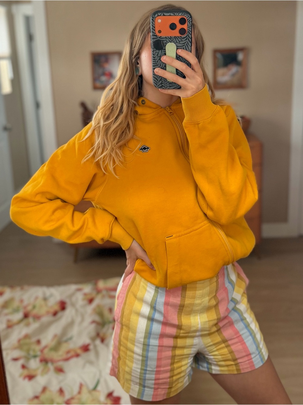 Pentagon Yellow Zip-up Hoodie